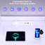 Tall Bedside Table with RGB Lighting, Charging Station & Display Shelves-2010699558