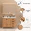 Ensemble de meuble-lavabo simple 42 po avec plateau en pierre reconstituée sans miroir 42 po-2027100920-2027100922
