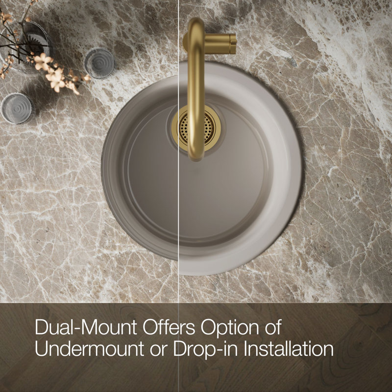 Porto Fino™ Top-Mount/Under-Mount Bar Sink, Truffle