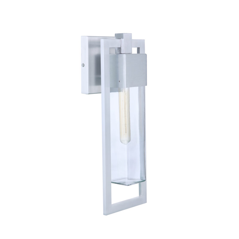 Lanterne murale d'extérieur Pered, Aluminium satiné, H 19,38 po x l 7,5 po x P 5,5 po