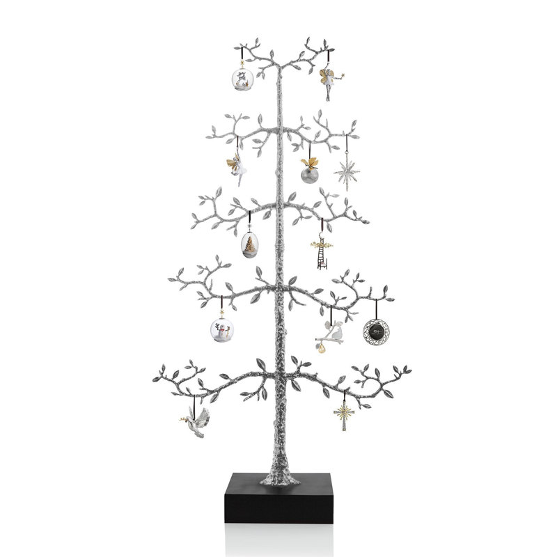 Espalier Christmas Ornament Tree Figurine / Sculpture, 71" H x 38.5" W x 2" D