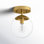 Single Light Glass Flush Mount