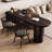 Black Straight Solid Wood Bar Table