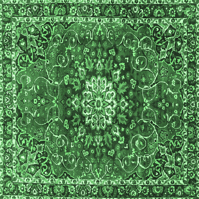 Washable Oriental Indoor Rug, Square 7'