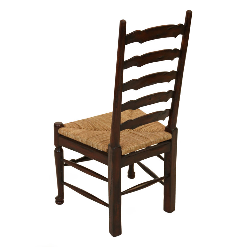 English Country 18'' H Mahogany Solid Wood Side Chair, Old World