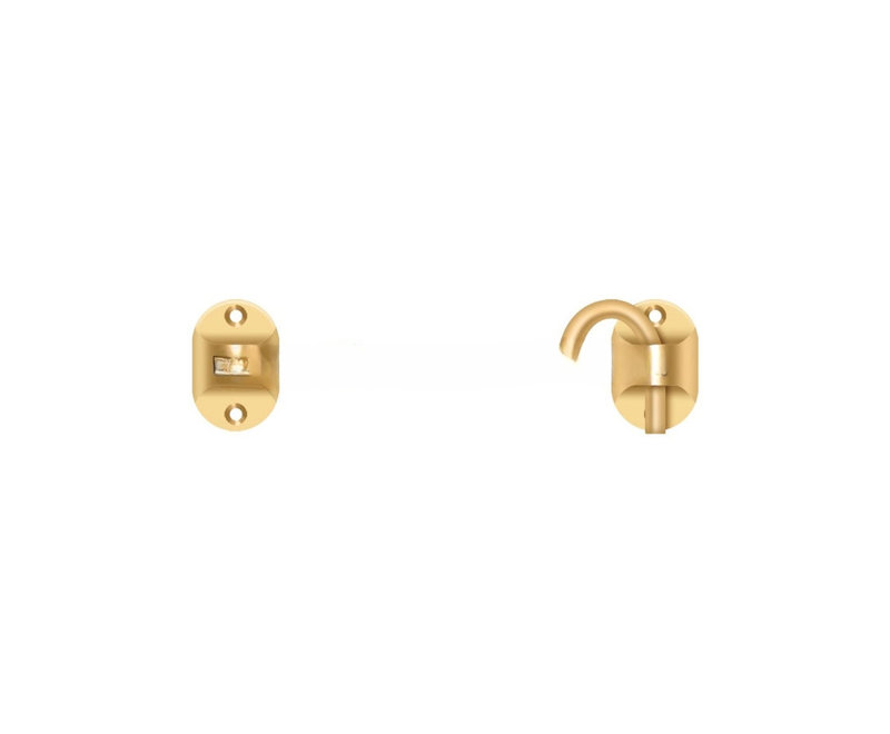 British Style Cabin Lock, PVD Polished Brass