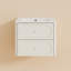 Meuble-lavabo mural 24 po avec comptoir intégré, meuble-lavabo flottant moderne peint à la main avec 2 tiroirs et bords arrondis-132838073-132838075