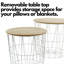 Heidi Drum Coffee Table with Storage