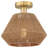 Nelsen Rattan Semi Flush Mount
