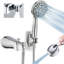Garniture de douchette de baignoire murale avec inverseur et douchette