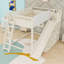 Lit mezzanine avec glissoire, échelle et tablettes de rangement-656400489-656400491