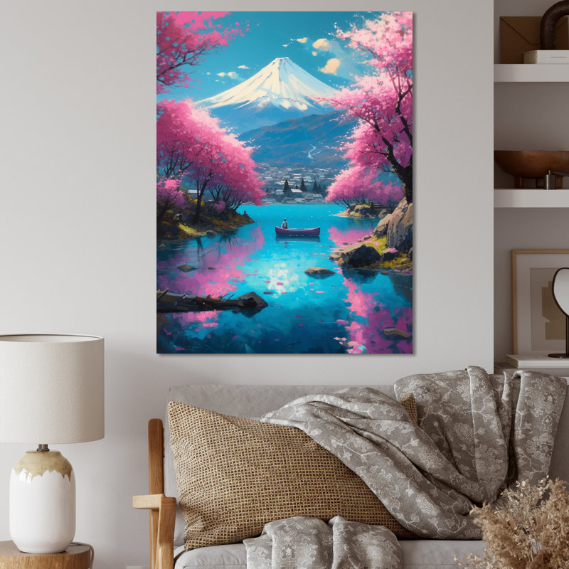 Gilby Cherry Blossom Lake I, H 20 po x l 12 po x P 1 po, Toile tendue