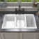 30" X 19" White Undermount Kitchen Sink Workstation Rectangular Topmount Sink Granite Composite Dual Mount Single Bowl Basin Farmhouse Deep Sink with Prep Sink Colander&Accessories