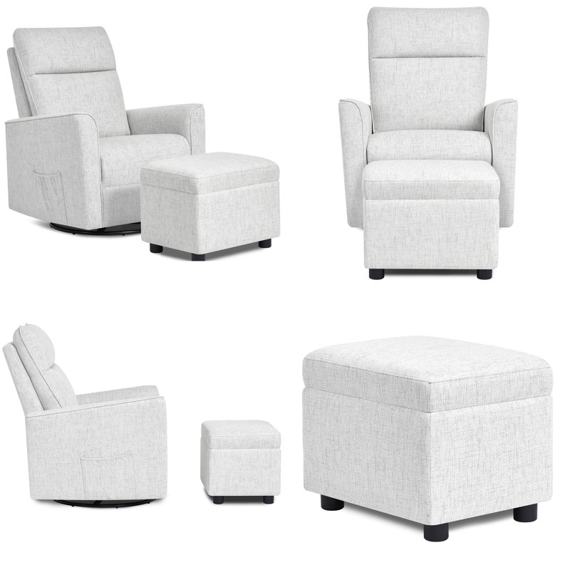 Swivel Glider, Fog Gray