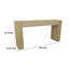 Console, conception en forme de C haute, corps en bois brun clair de 63 pouces