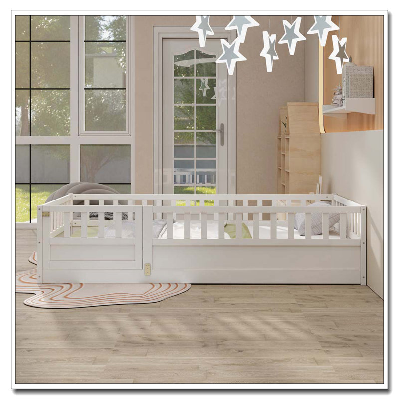 Lit en bois, Lit simple, Blanc