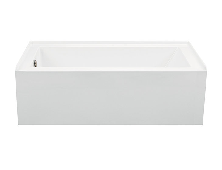 Cameron 1 DoloMatte 60" x 32" Alcove Soaking Solid Surface Bathtub, Left