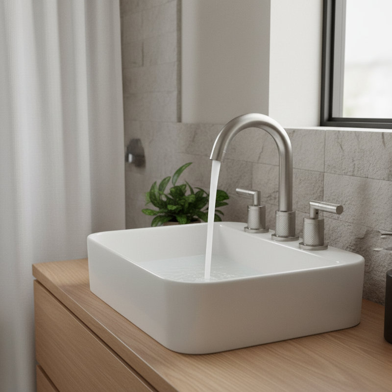 Modern Double Handle Widespread Bathroom Faucet With 360° Swivel High-arc Spout, Brushed Nickel , Includes Pop-up Drain Assembly, Water Efficient
