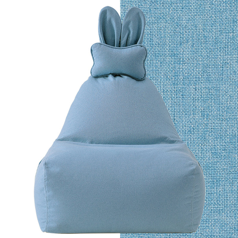 Simple and cute rabbit bean bag sofa, 33.46" H x 23.62" W x 27.55" D, Navy Linen Blend