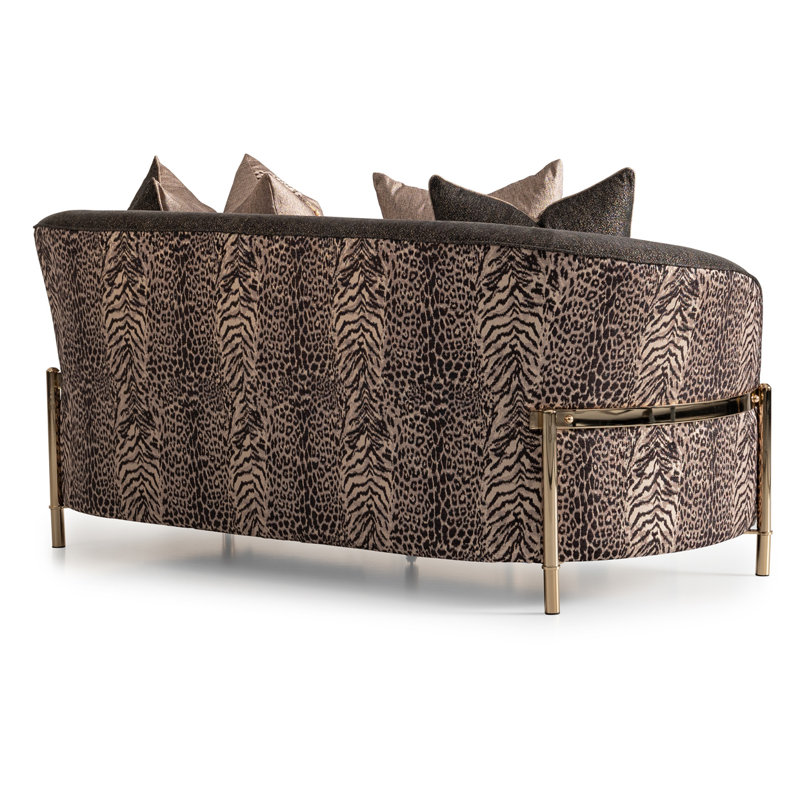 Lisbon 71'' Chenille Round Arm Loveseat, Onyx Chenille