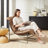 Lewis 25.20'' W Genuine Leather Upholstered Accent Lounge Chair-73402008