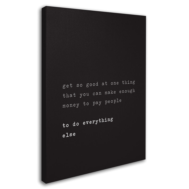 « what is a slogan », art textuel sur toile tendue en noir et blanc, H 32 po x l 26 po x P 2 po