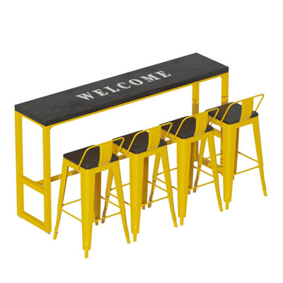 Zhir Rectangular 90.6'' L x 15.8'' W Dining Set