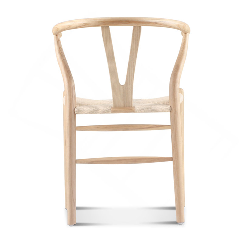 Fauteuil teinture blanche, Bois de frêne naturel