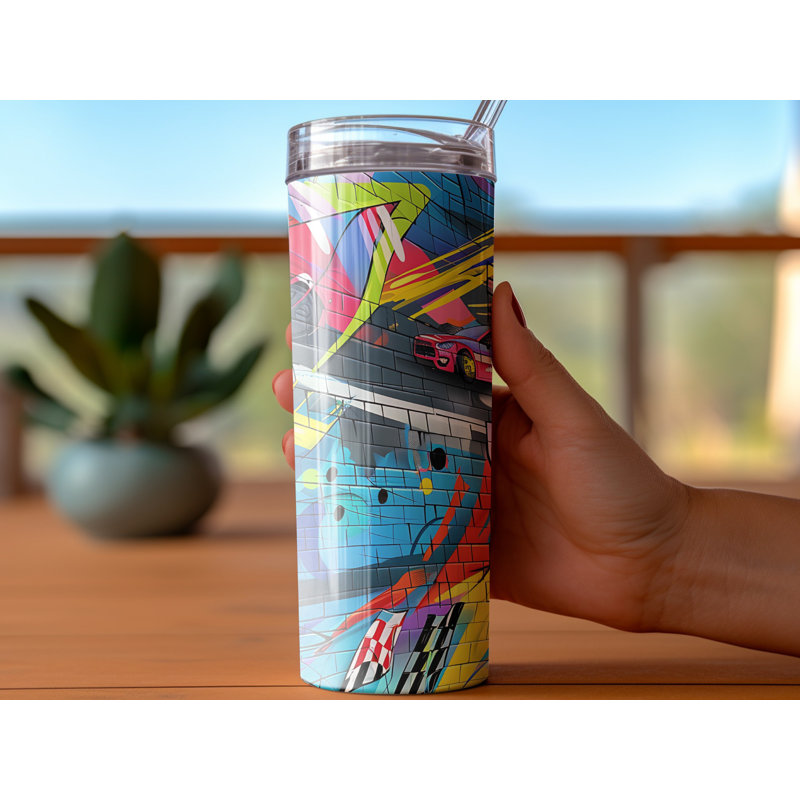 Choose Handmade Tumblers 591ml Vacuum Insulated Stainless Steel (18/8) Travel Tumbler with Straw