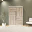 Grand lit escamotable Tapaktuan avec matelas et façade décorative-88136809