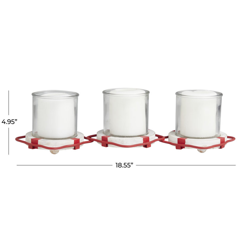 4.95'' H Metal Tabletop Pillar, Red