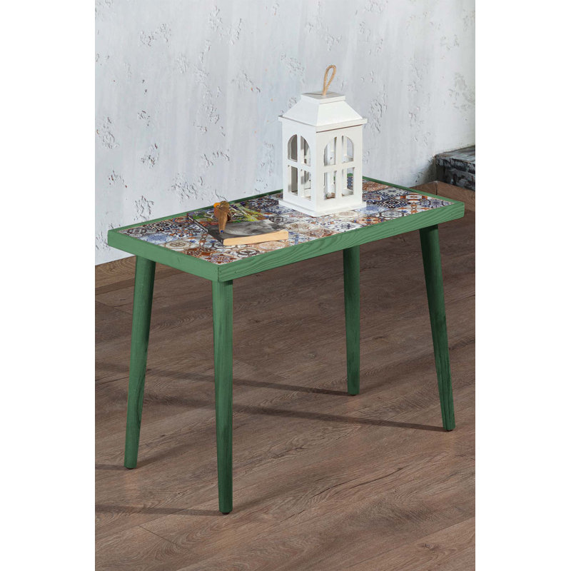 Table basse fabriquée à la main Erast, Vert