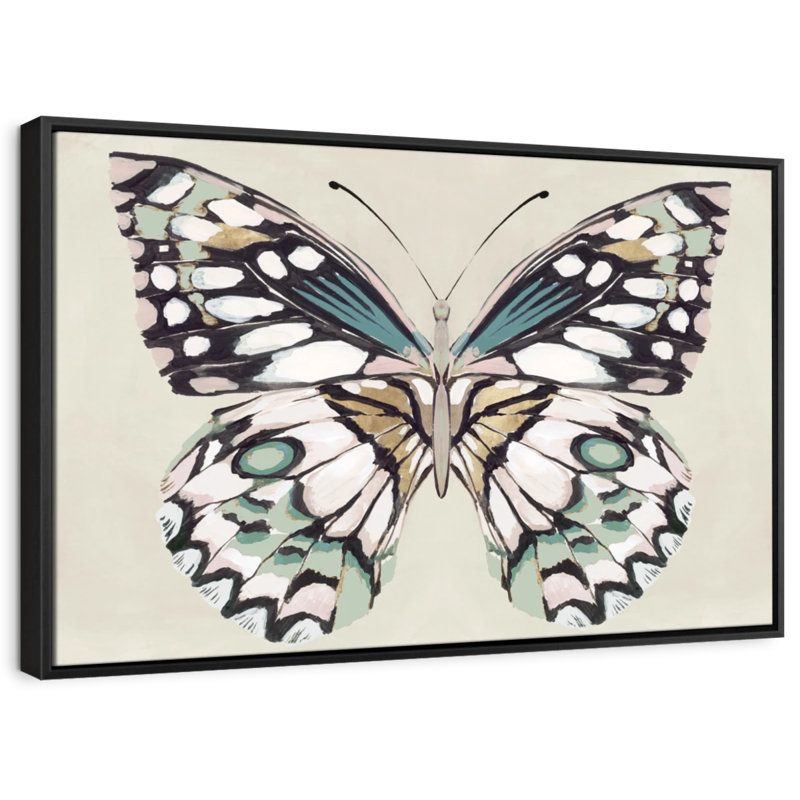 Reproduction sur toile «Butterfly's Kiss I», H 9 po x l 13 po