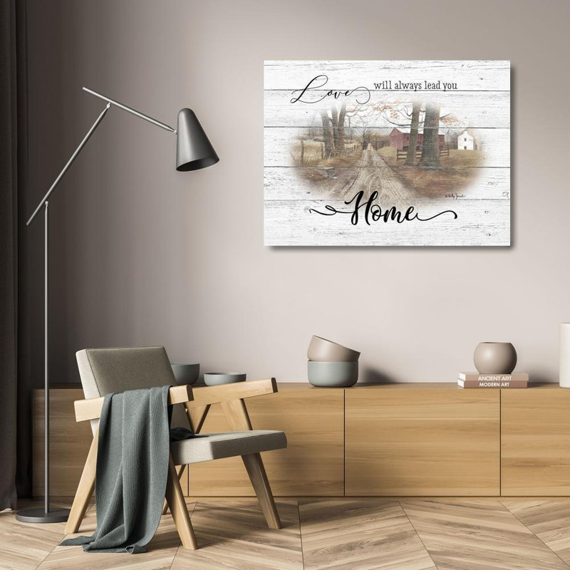 Art encadré sur toile tendue par Trinx Jacobs, Billy: Love Will Always plomb you home, H 19 po x l 24 po