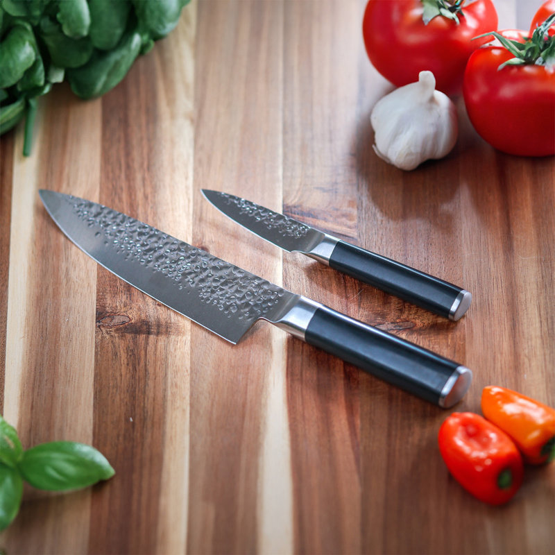 Swiss Diamond Hammered Chef/Paring Knife Set