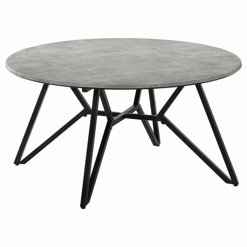 Table basse en ciment et bronze industriel