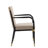 Blondell Modern Glam Iron Upholstered Dining Arm Chair with Toothpick Back Design-837633164
