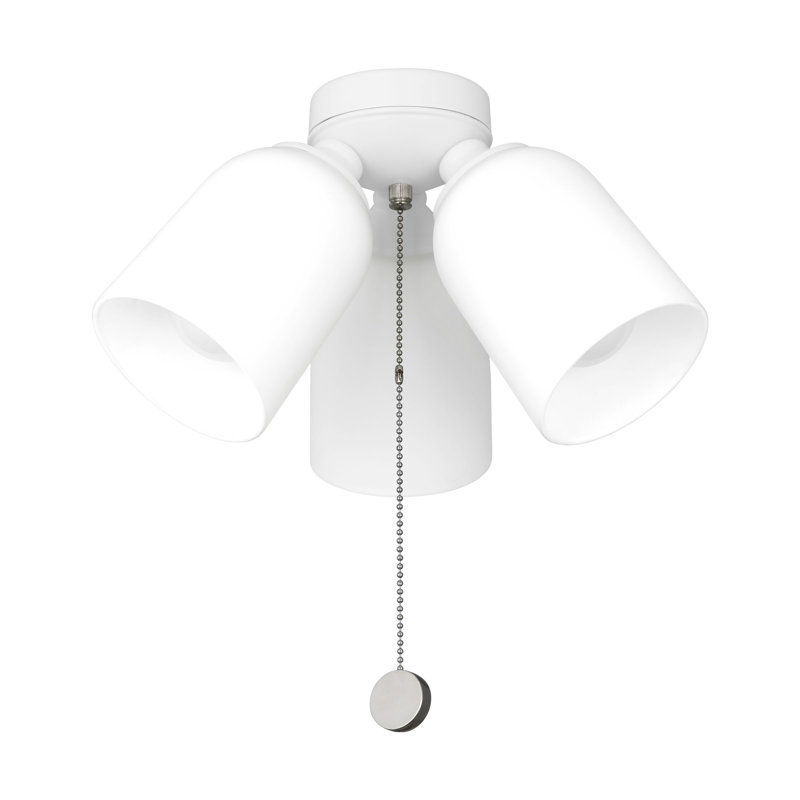 Generation Lighting Fan 3-light Dimmable Emile Ceiling Fan Light Kit in Matte White finish, Matte White