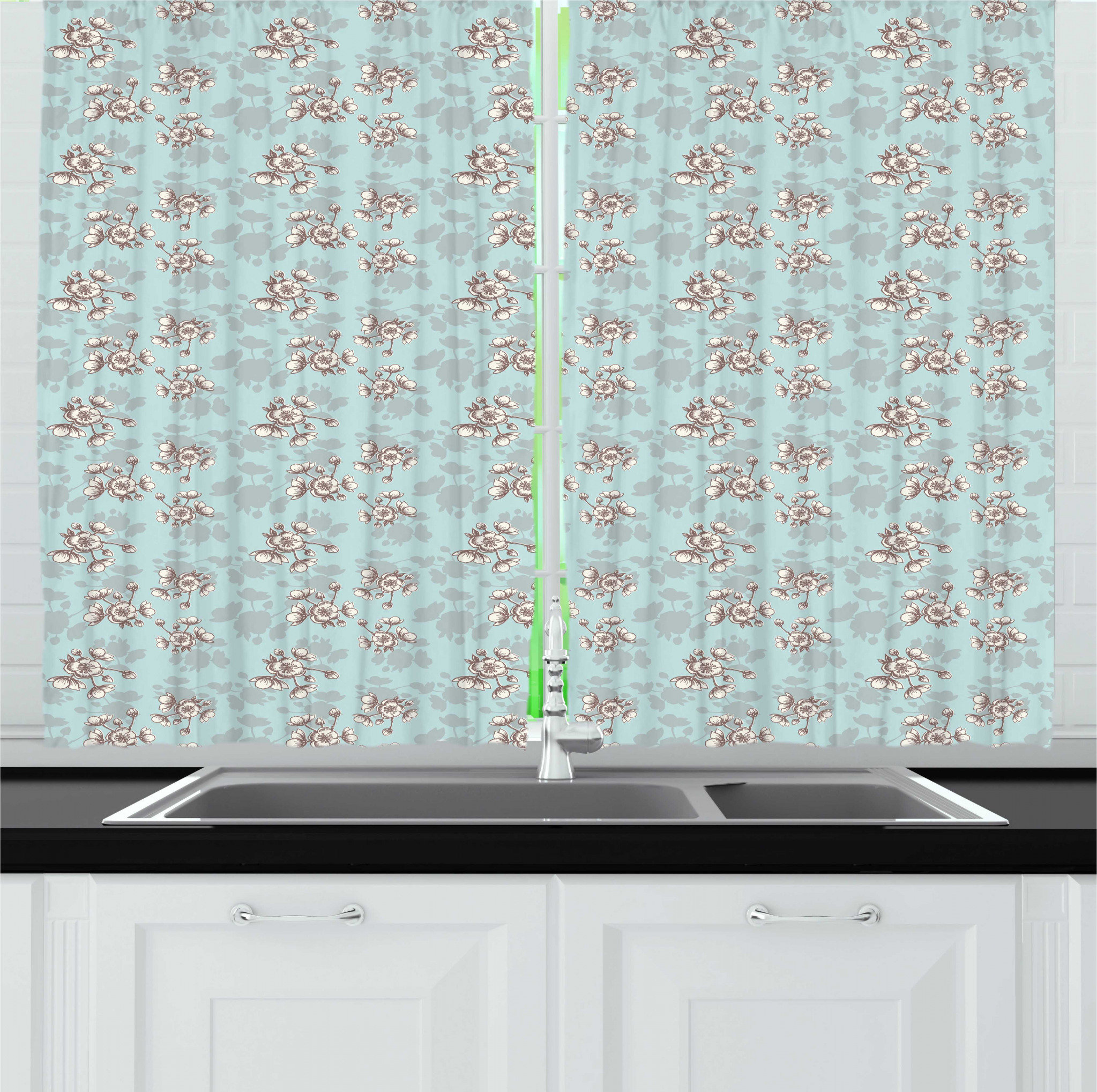 East Urban Home Garden Kitchen Curtain | Wayfair