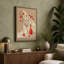 Red Vase and Carnations Art Deco - Wrapped Canvas-603860472-603860473