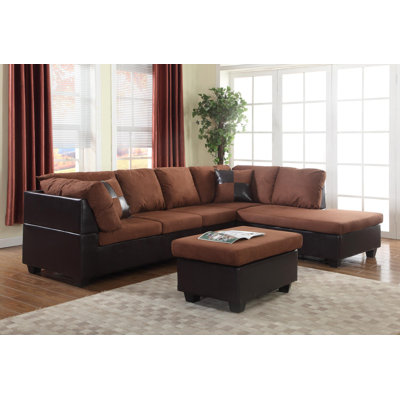 Andria Upholstered L-Shaped Sectional Right Hand Facing