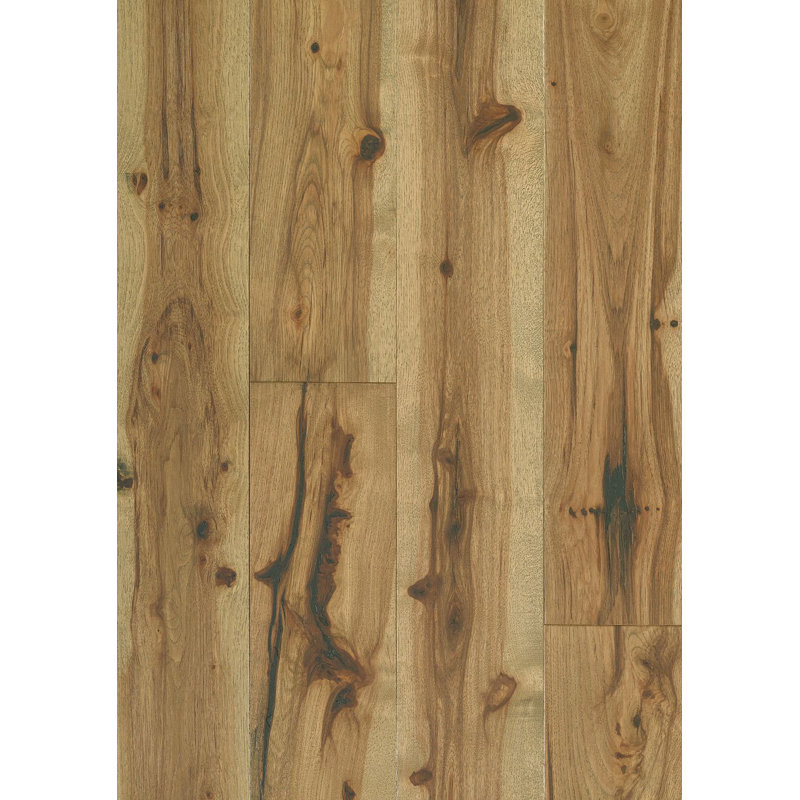 Chevalry Hickory 7-in W x 11.3 mm T x Varying Lengths Wire Brushed Engineered Hardwood Flooring, Optimize