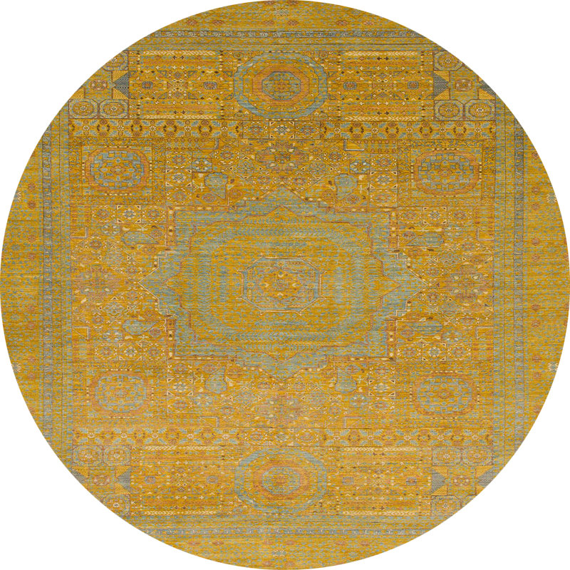 Tapis abstrait moderne 1466, Rond 5 pi