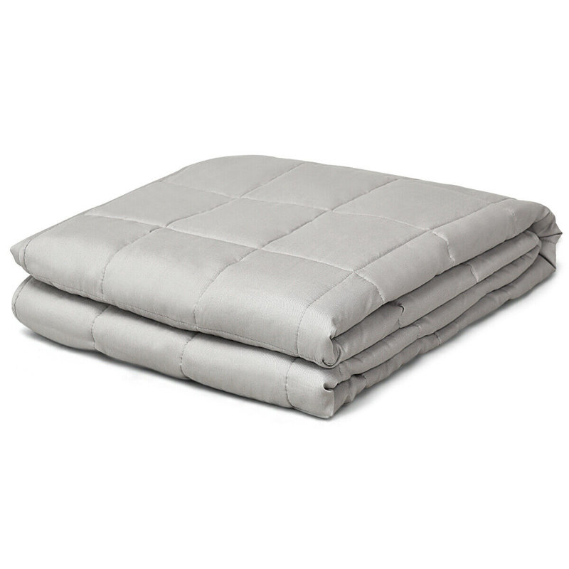 Couverture en coton lestée, Gris clair, Grand, 22