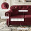 Petit fauteuil d'appoint rembourré avec repose-pieds Mid-Century-1858425229