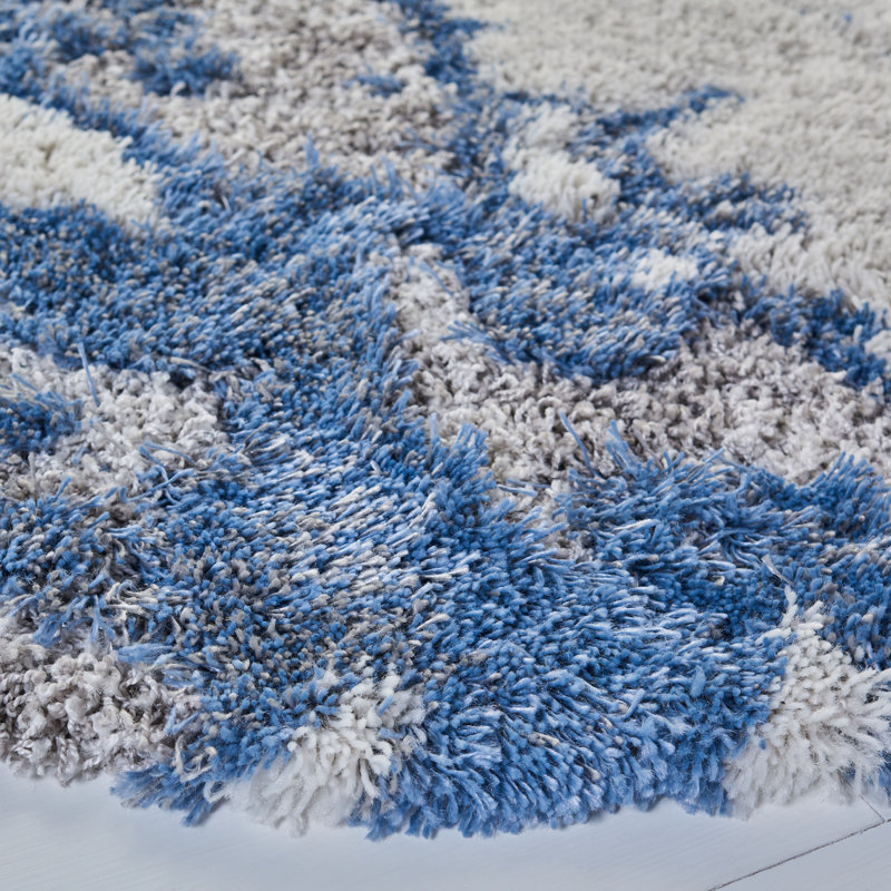 Tristan Horizon Shag 800 Performance Abstract Rug, Round 11'