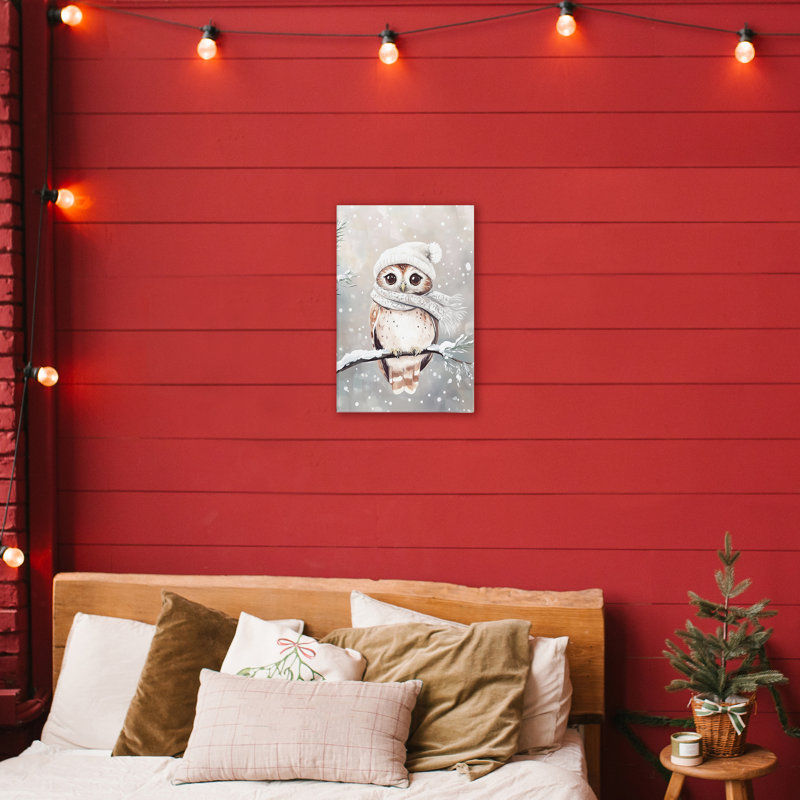 Joli hibou sur toile, design par Arlington Prints, H 24 po x l 16 po