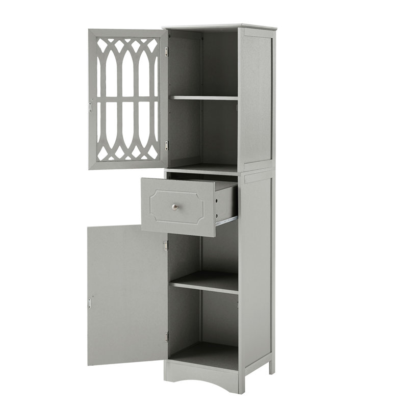 Tall Bathroom Cabinet, Gray