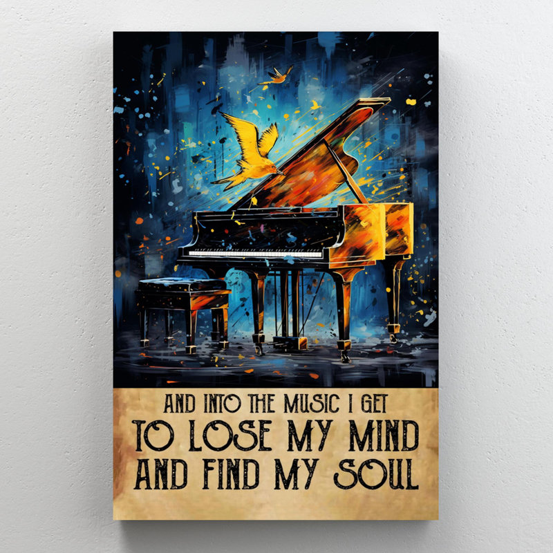 " Piano And Into The Music ", 36" H x 24" W x 1.25" D