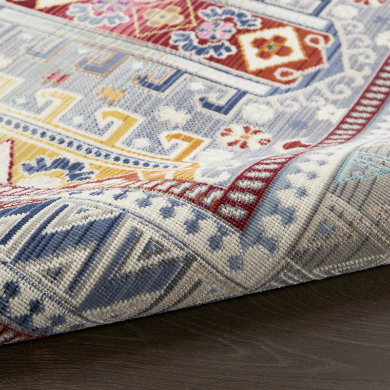 Oldham Ikat Area Rug, Round 172cm